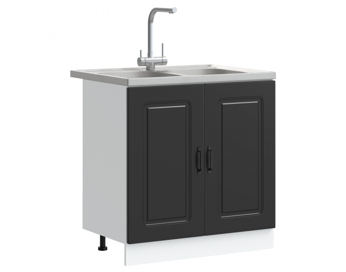 Sonata H Кухненски шкаф с врата Kalmar 2 pcs Черно 80 x 46 x 81.5 см