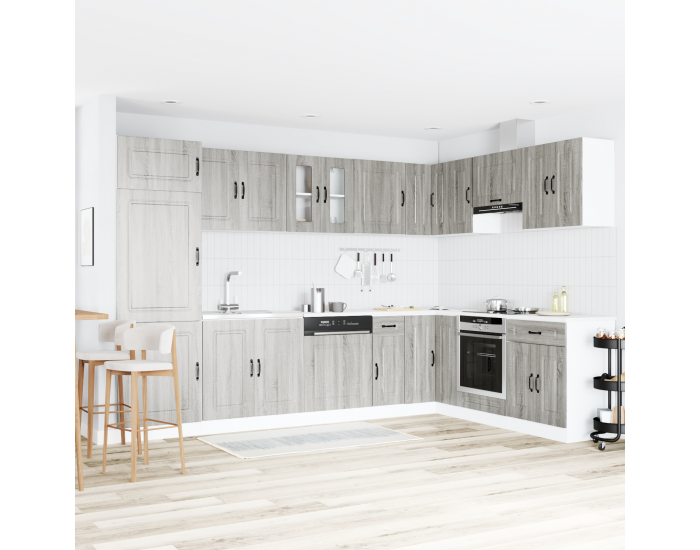 Sonata H Кухненски шкаф с врата Kalmar 2 pcs Сив 80 x 46 x 81.5 см