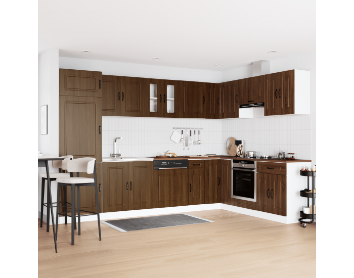 Sonata H Кухненски шкаф с врата Kalmar 2 pcs Кафяво 80 x 46 x 81.5 см