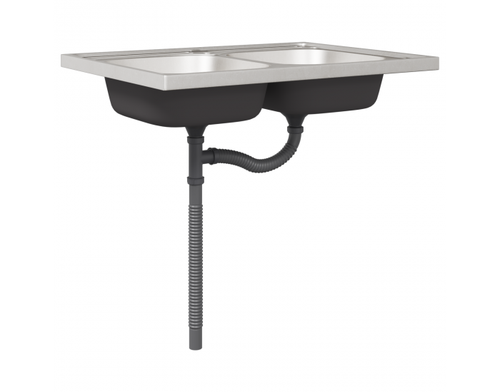 Sonata H Кухненски шкаф с врата Kalmar 2 pcs Кафяво 80 x 46 x 81.5 см