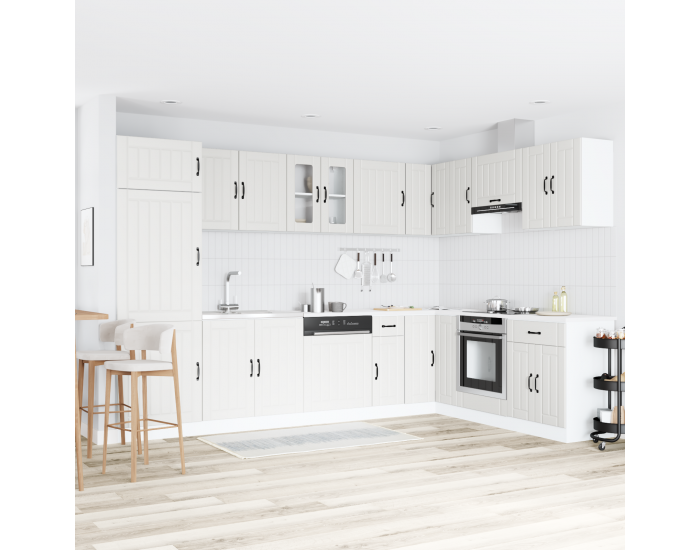 Sonata H Кухненски шкаф с врата Lucca 2 pcs Бяло 80 x 46 x 81.5 см