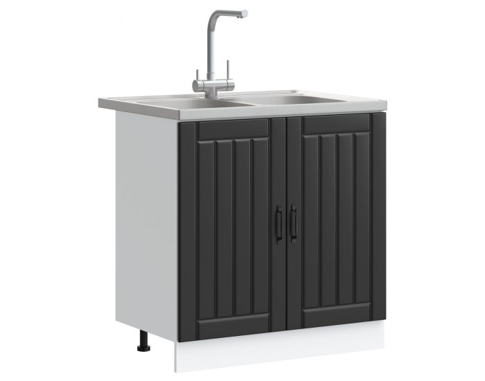 Sonata H Кухненски шкаф с врата Lucca 2 pcs Черно 80 x 46 x 81.5 см