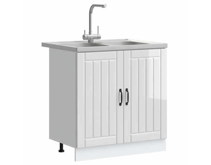 Sonata H Кухненски шкаф с врата Lucca 2 pcs Бяло 80 x 46 x 81.5 см