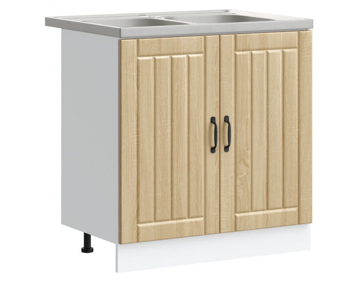 Sonata H Кухненски шкаф с врата Lucca 2 pcs Кафяво 80 x 46 x 81.5 см