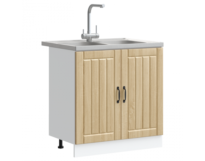 Sonata H Кухненски шкаф с врата Lucca 2 pcs Кафяво 80 x 46 x 81.5 см