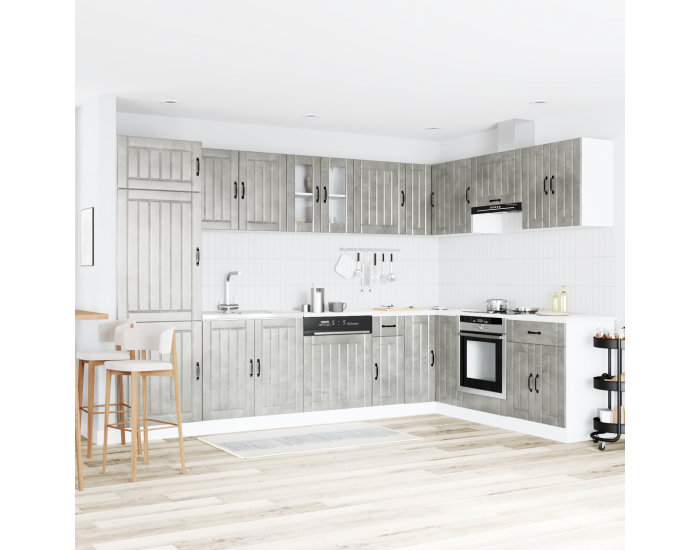 Sonata H Кухненски шкаф със съхранение Lucca 2 pcs Сив 80 x 46 x 81.5 см