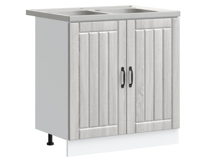 Sonata H Кухненски шкаф с врата Lucca 2 pcs Светлосиво 80 x 46 x 81.5 см