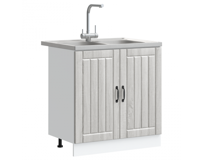 Sonata H Кухненски шкаф с врата Lucca 2 pcs Светлосиво 80 x 46 x 81.5 см