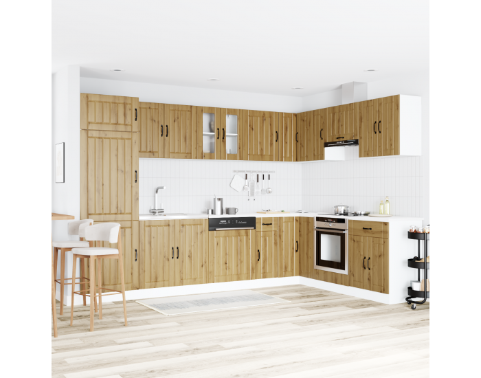 Sonata H Кухненски шкаф с врата Lucca 2 pcs Кафяво 80 x 46 x 81.5 см