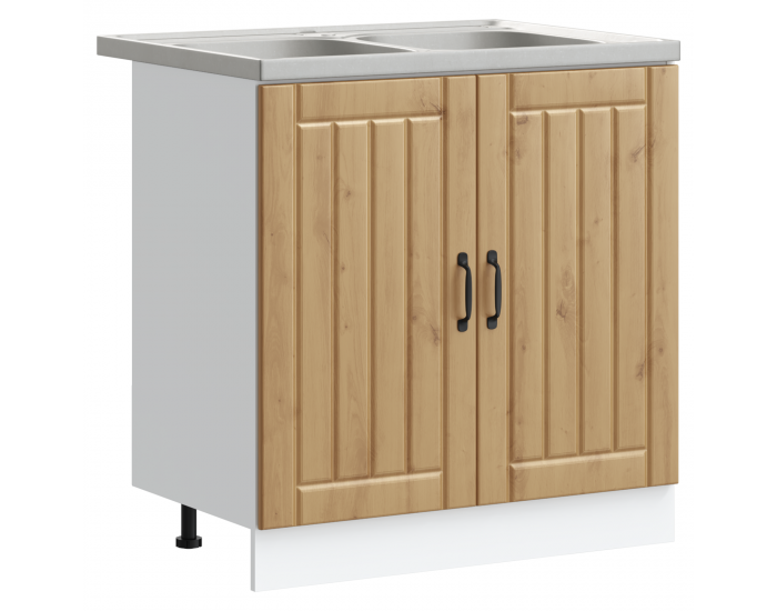 Sonata H Кухненски шкаф с врата Lucca 2 pcs Кафяво 80 x 46 x 81.5 см