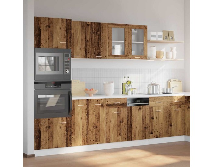 Sonata H Комплект кухненски шкафове от 7 части Lyon Старо дърво Инженерно дърво