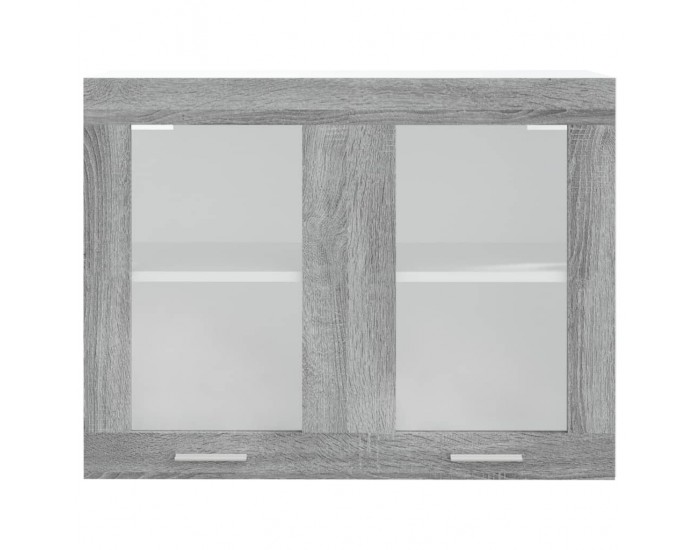 Sonata H Висящ стъклен шкаф Lyon, сив, цвят сонома, 80x31x60 см, инженерно дърво Sonata H Висящ стъклен шкаф Lyon, сив, цвят сонома, 80x31x60 см, инженерно дърво