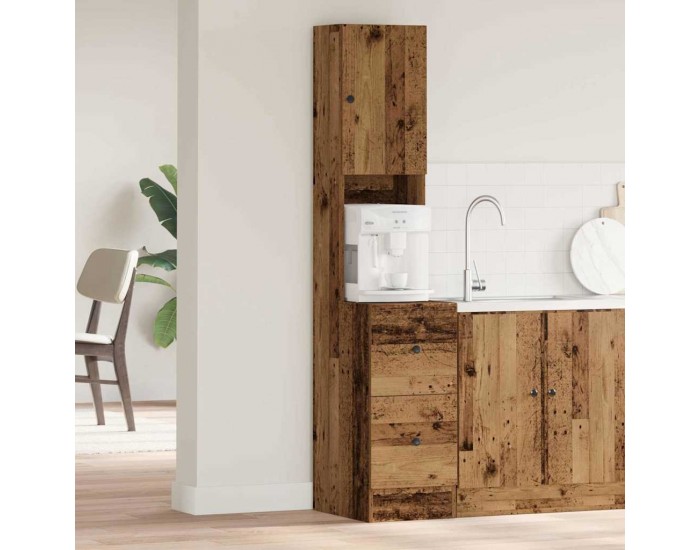 Sonata H Кухненски шкаф с чекмедже с рафт Старо дърво Инженерно дърво