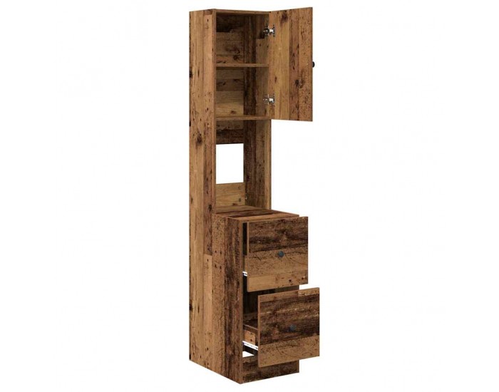 Sonata H Кухненски шкаф с чекмедже с рафт Старо дърво Инженерно дърво