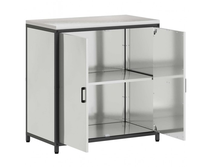 Sonata H Кухненски шкаф за съхранение Сребрист Галванизирана стомана