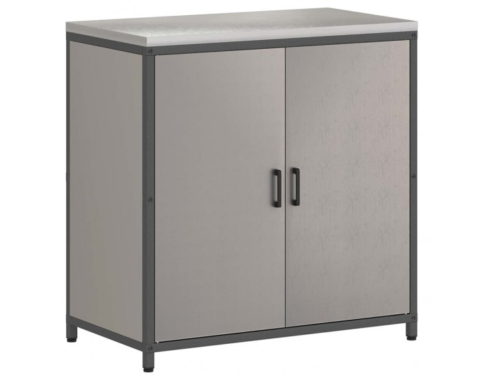 Sonata H Кухненски шкаф за съхранение с рафт Ръждясало Обветрен метал