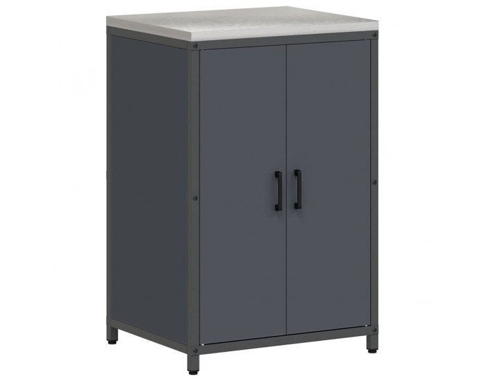 Sonata H Кухненски шкаф за съхранение с рафт с врата Антрацит Стомана