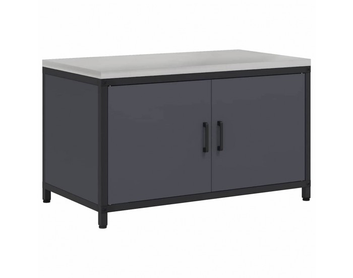 Sonata H Кухненски шкаф за съхранение с рафт с врата Антрацит Стомана