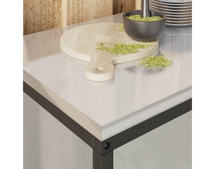 Sonata H Кухненски шкаф за съхранение Сребрист Галванизирана стомана