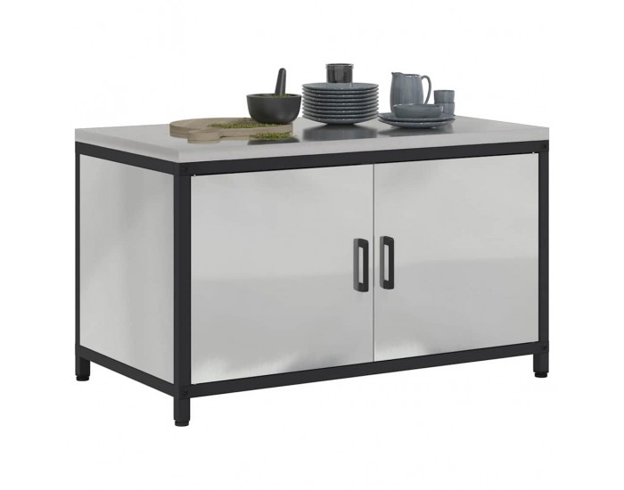 Sonata H Кухненски шкаф за съхранение Сребрист Галванизирана стомана