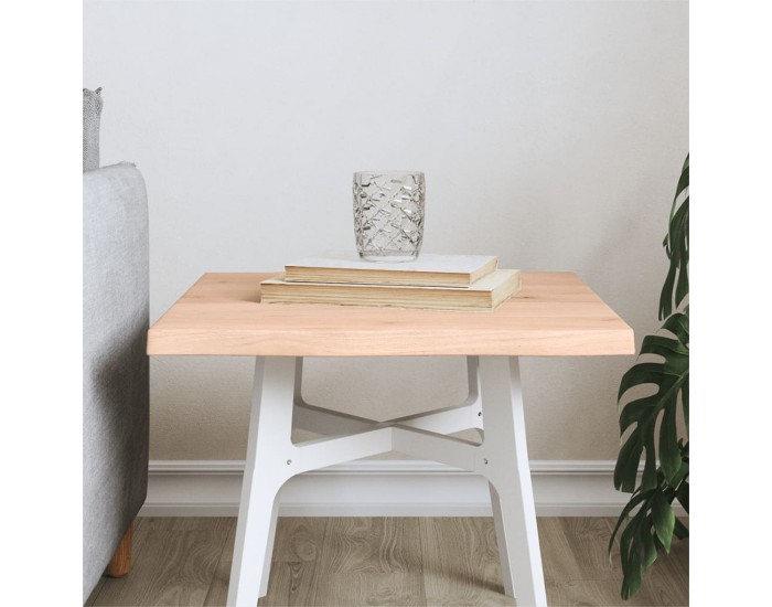 Sonata H Плот за маса 40x40x2 см необработено масивно дърво дъб жив ръб