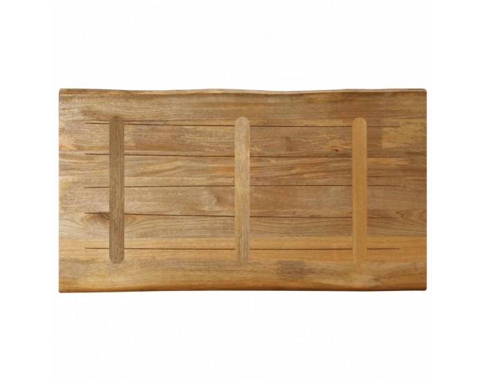 Sonata H Плот за маса, жив ръб, 120x60x2,5 см, масивно дърво грубо манго