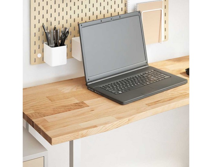 Sonata H Плот на бюро 160x50x2,5 cm необработен масивен дъб правоъгълна