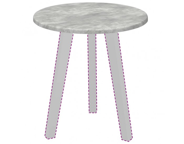 Sonata H Топ за маса Бетонно сиво 40 x 40 x 1.5 cm Инженерно дърво