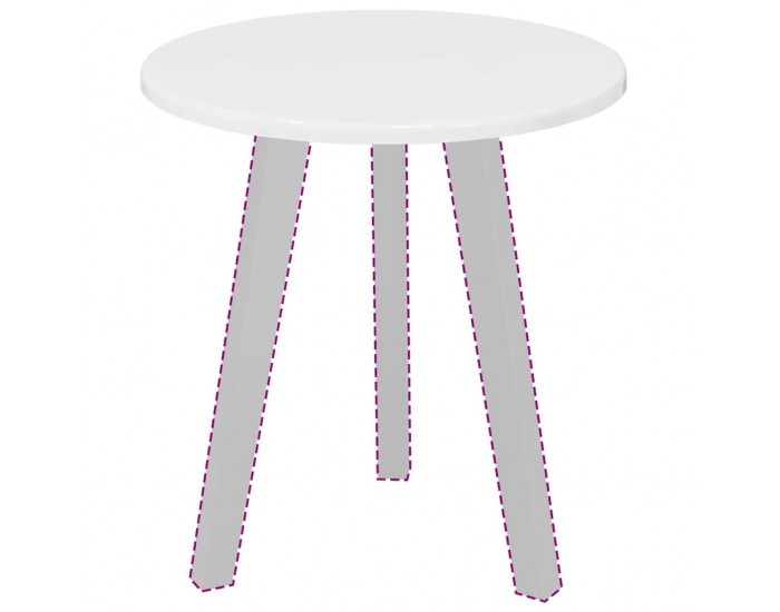 Sonata H Топ за маса Бяло Със Силен Гланц 40 x 40 x 1.5 cm Sonata H Топ за маса Бяло Със Силен Гланц 40 x 40 x 1.5 cm