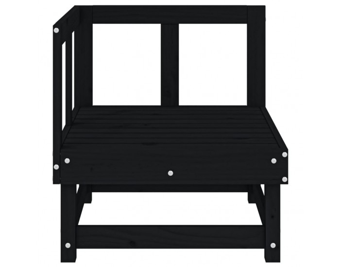 Sonata H Градински ъглови дивани, 2 бр, черни, бор масив Sonata H Градински ъглови дивани, 2 бр, черни, бор масив