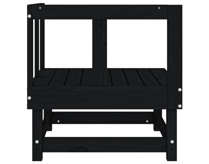 Sonata H Градински ъглови дивани, 2 бр, черни, бор масив Sonata H Градински ъглови дивани, 2 бр, черни, бор масив