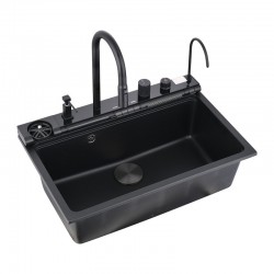 AQUARIS КУХНЕНСКА МИВКА 8276 ЧЕРНА + СМЕСИТЕЛ 7567131MB - Кухня