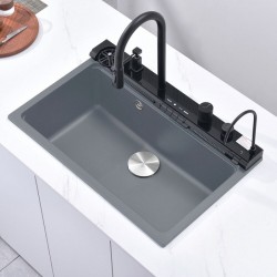 AQUARIS КУХНЕНСКА МИВКА 8276 СИВА + СМЕСИТЕЛ 7567131MB - Кухня