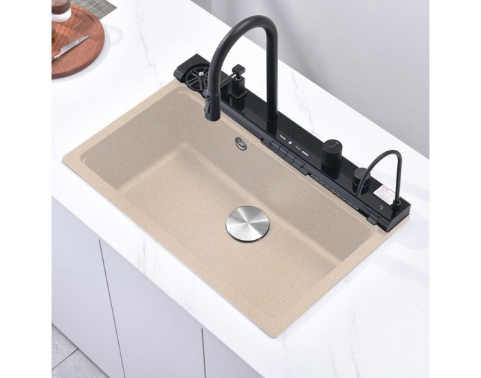 AQUARIS КУХНЕНСКА МИВКА 8276 SAND + СМЕСИТЕЛ 7567131MB