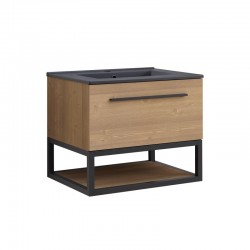 КОМПЛЕКТ PVC ШКАФ ЗА БАНЯ СИМОН 6050-039+УМИВ.6066G - Шкафове за баня