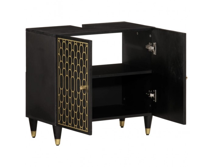 Sonata H Шкаф за баня 62x33x58 см масивно мангово дърво