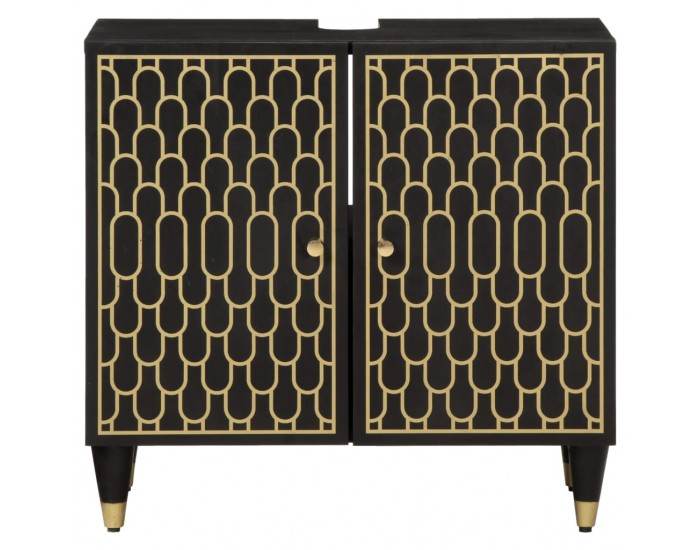 Sonata H Шкаф за баня 62x33x58 см масивно мангово дърво