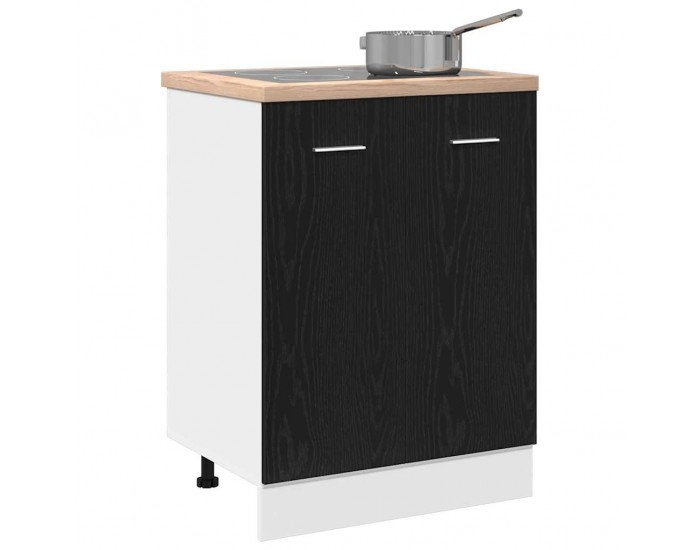 Sonata H Долен шкаф Черен дъб 60x46x81,5 см Инженерна дървесина