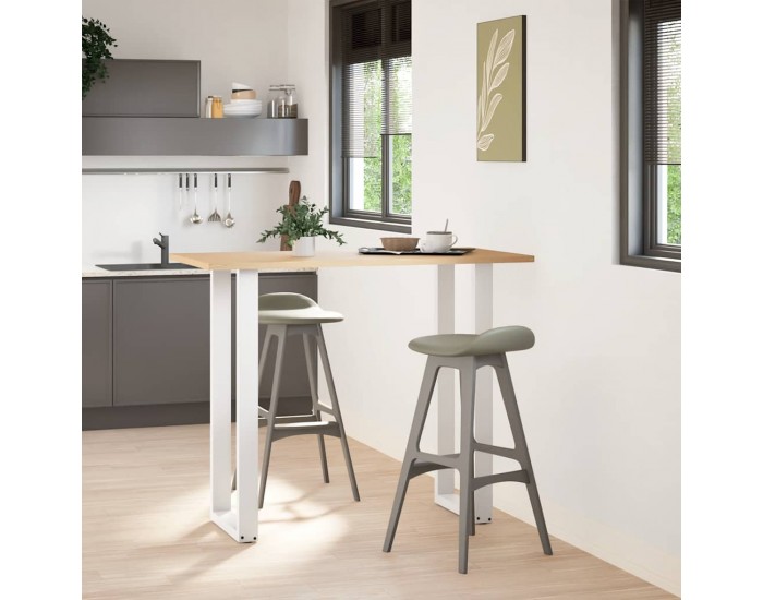 Sonata H Крака за бар маса, U-образни, 2 бр., бели, 40 x (110-111) см, стомана