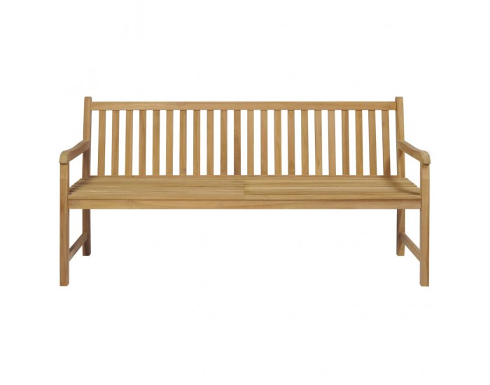 Sonata H Градинска пейка с бежово шалте, 175 см, тик масив