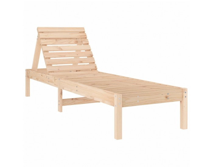 Sonata H Шезлонги, 2 бр, с маса, 184x55x64 см, борово дърво масив