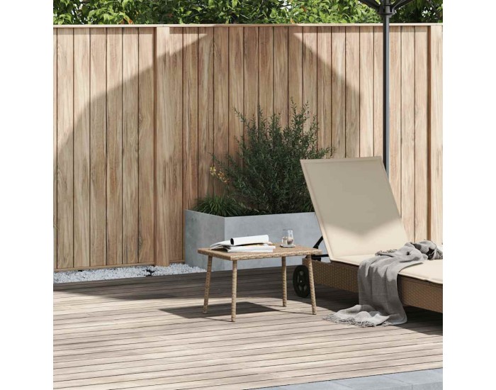 Sonata H Градинска масичка за кафе правоъгълна бежова 60x40x37 cm