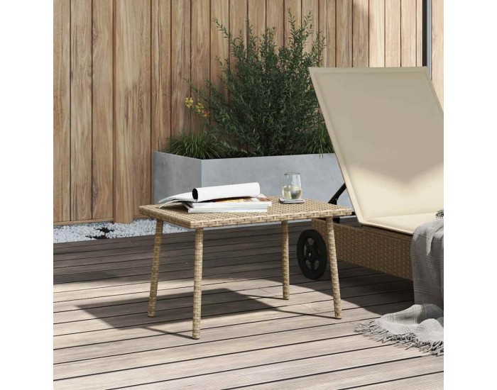Sonata H Градинска масичка за кафе правоъгълна бежова 60x40x37 cm