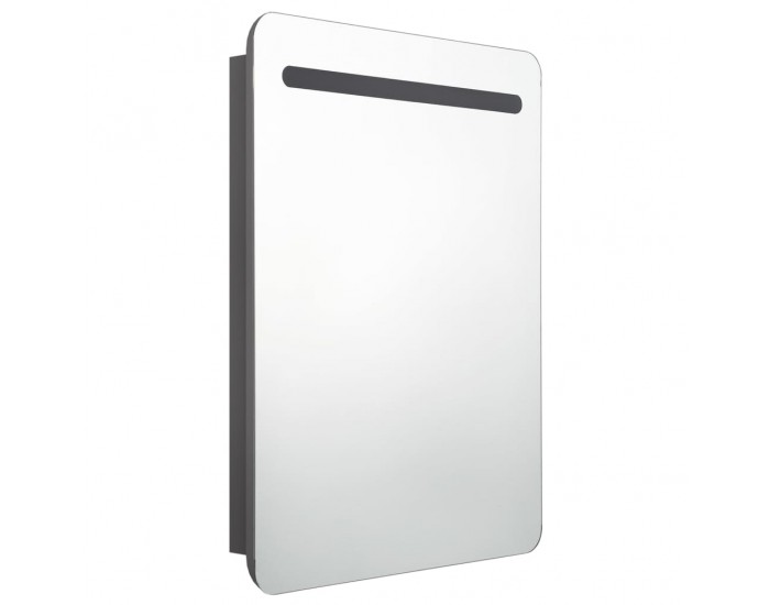 Sonata H LED шкаф с огледало за баня, сив, 60x11x80 см