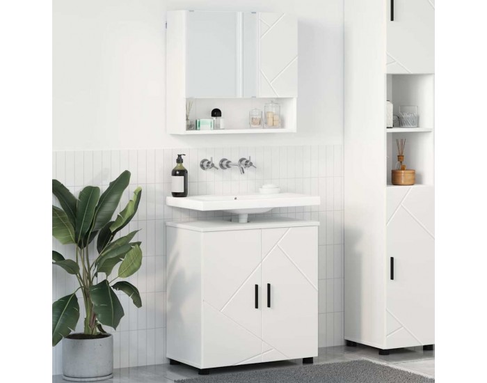 Sonata H Комплект мебели за баня с врата 2 pcs Бяло 61 x 35 x 64 см