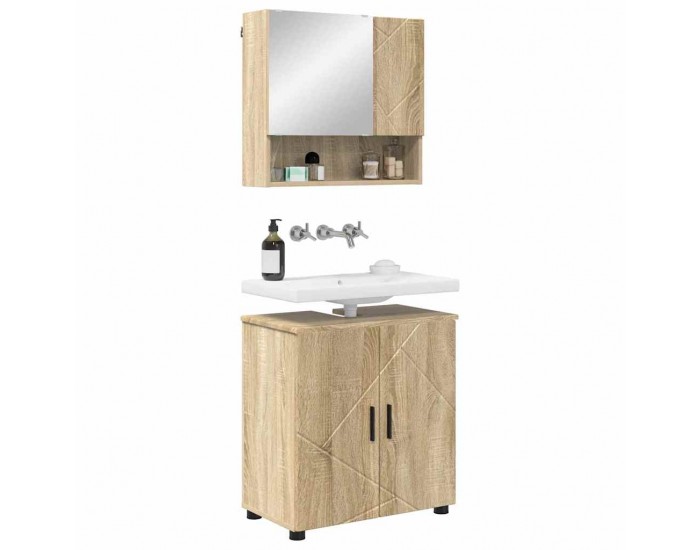 Sonata H Комплект мебели за баня 2 pcs дъб сонома 61 x 35 x 64 см