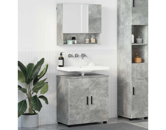 Sonata H Комплект мебели за баня 2 pcs Бетонно сиво 61 x 35 x 64 см