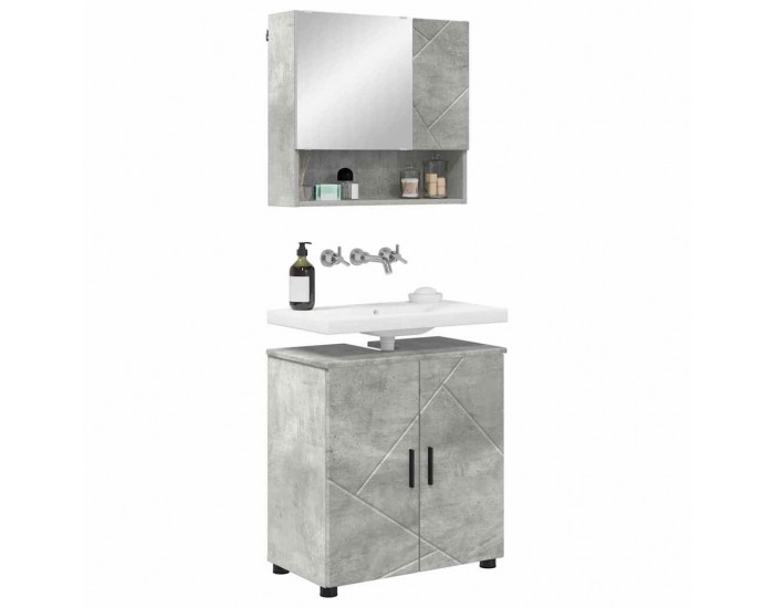 Sonata H Комплект мебели за баня 2 pcs Бетонно сиво 61 x 35 x 64 см