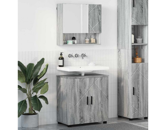 Sonata H Комплект мебели за баня 2 pcs Сив сонома 61 x 35 x 64 см