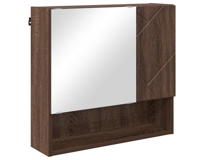 Sonata H Комплект мебели за баня с врата 2 pcs Кафяв дъб 61 x 35 x 64 см